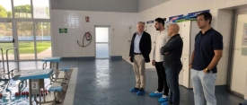 Cañizares supervisa el resultado de las obras de la piscina cubierta del Polideportivo