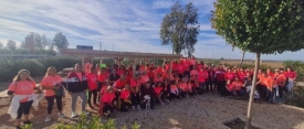 Una marea rosa toma las calles de Torralba de Calatrava para concienciar contra el cáncer de mama