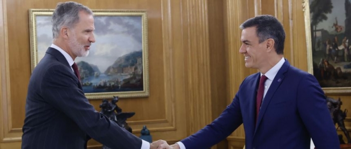El Rey, a través de la presidenta del Congreso, propone a Pedro Sánchez como candidato a la Presidencia del Gobierno