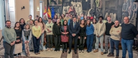 Valverde subraya durante una recepción a estudiantes franceses que "las acciones de la Diputación están bastante alejadas de la ideología y se centran en resolver problemas a los ayuntamientos"