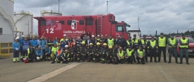 Un total de 50 efectivos de los grupos de emergencia participan en el simulacro del Plan de Emergencia Exterior de Exolum en Almodóvar del Campo
